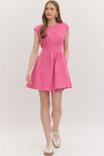 Load image into Gallery viewer, Entro Pink Pintuck Waist Dress

