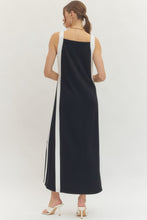 Load image into Gallery viewer, Entro Black + White Strap Accent Dress
