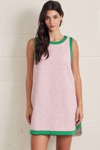 Load image into Gallery viewer, Entro Pink + Green Textured Tank Dress
