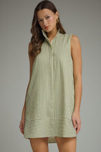 Load image into Gallery viewer, Olive Stripe Collared Dress
