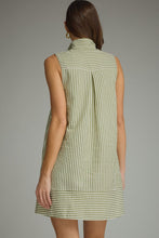 Load image into Gallery viewer, Olive Stripe Collared Dress
