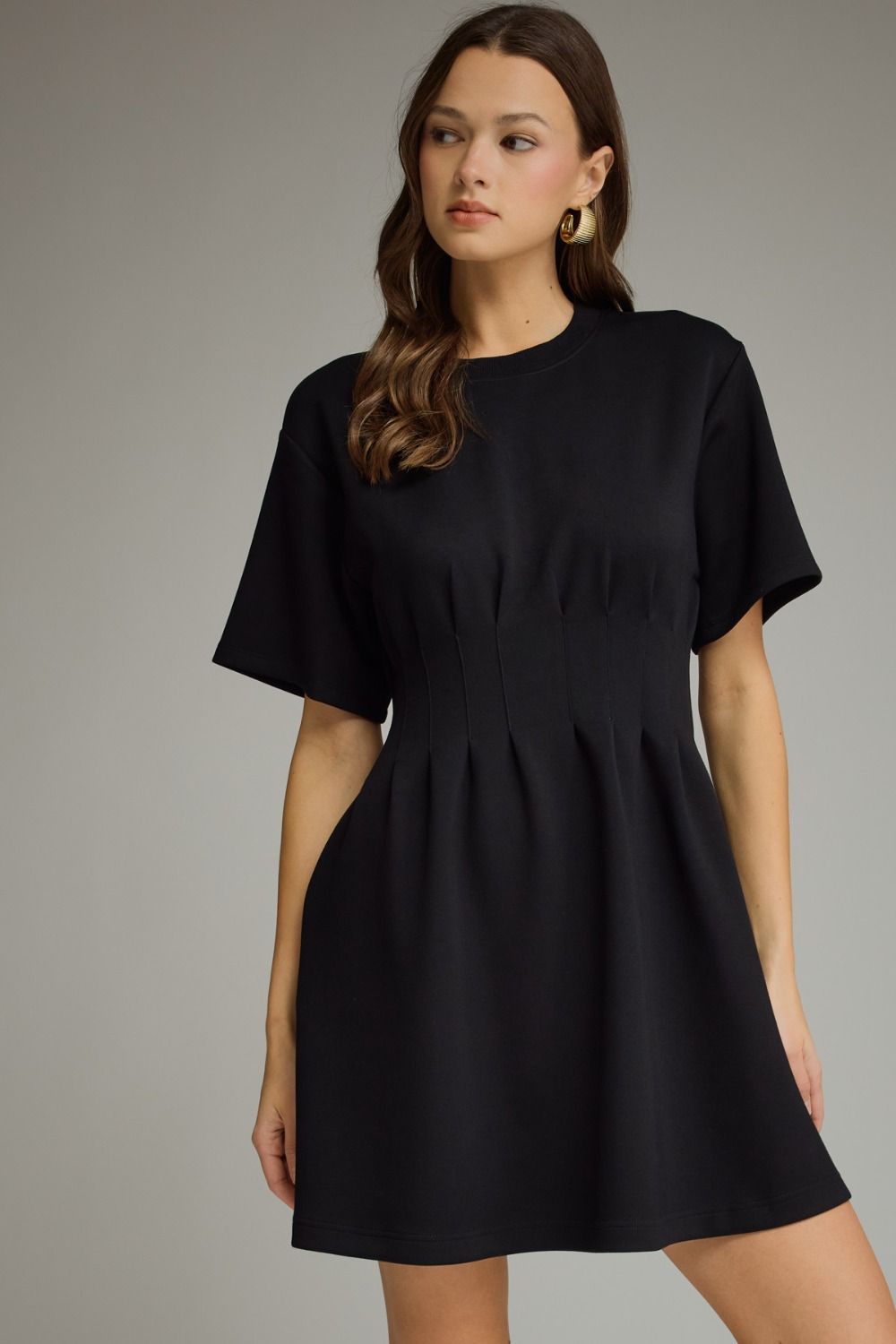 entro black dress Pleat Waist – Adorn Boutique MI Size_9 and a tiered layered Sachin & Babi Brooklynne Size:14
