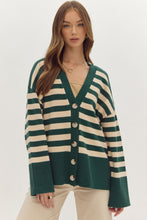 Load image into Gallery viewer, Green Stripe Cardi
