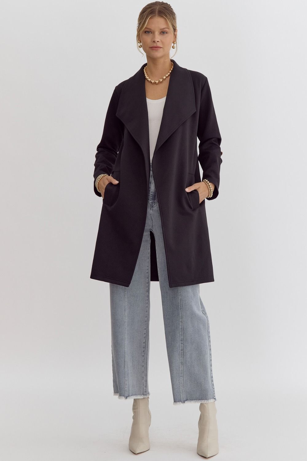 Black Textured Jacket