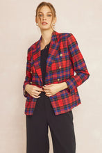 Load image into Gallery viewer, Red Plaid Blazer

