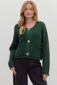 Hunter Open Knit Cardi