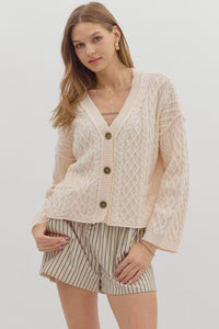 Ecru Cable Cardi