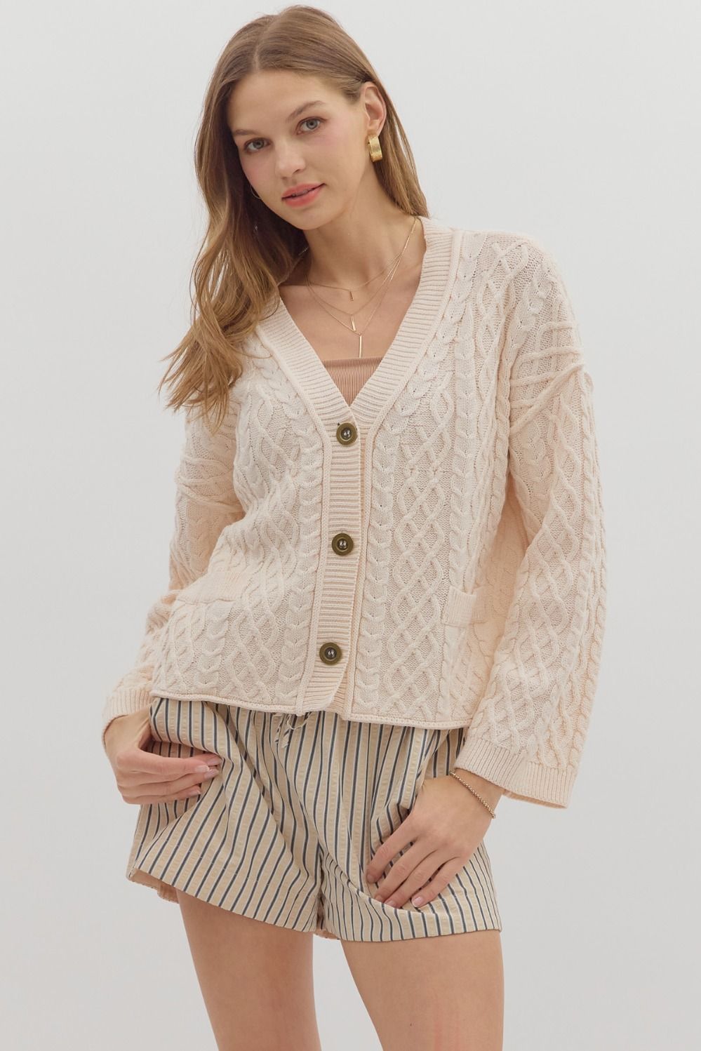 Ecru Cable Cardi