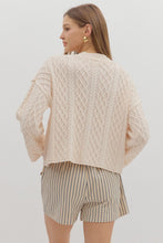 Load image into Gallery viewer, Ecru Cable Cardi
