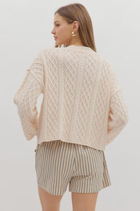 Ecru Cable Cardi