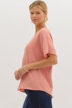 Load image into Gallery viewer, Salmon V-Neck Top
