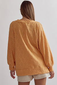 Apricot Textured Top