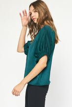 Load image into Gallery viewer, Emerald Satin Top
