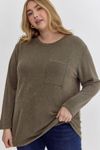 Load image into Gallery viewer, Army Textured L/S Top - Plus
