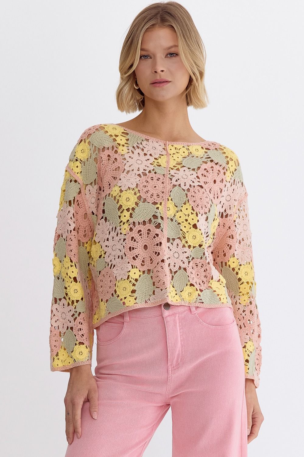 Pink Lemonade Crochet Top