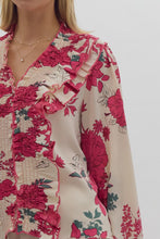 Load image into Gallery viewer, Smocked Front Pink Floral Top
