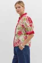 Load image into Gallery viewer, Rose Ruffle Collared Top
