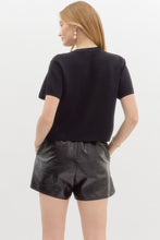 Load image into Gallery viewer, Black Embellished Bow Top
