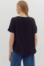 Load image into Gallery viewer, Black V-Neck Top
