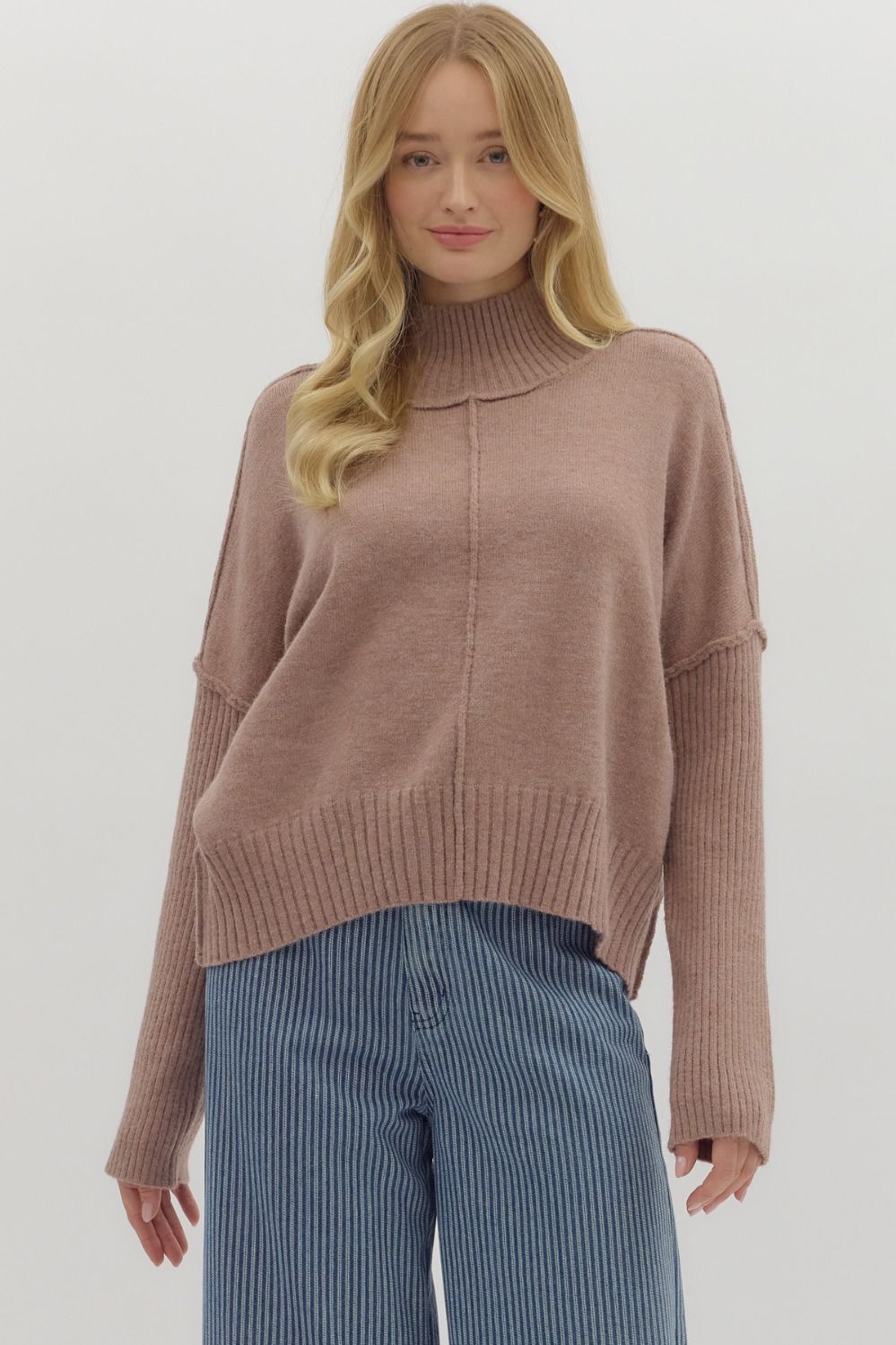 Mocha Turtleneck Sweater