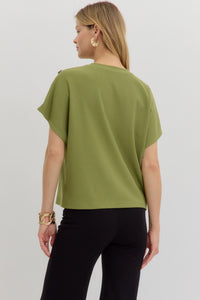 Avocado Gold Accent Top