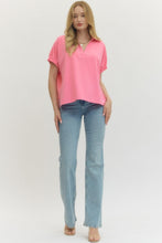 Load image into Gallery viewer, Entro Lavender Collared Dolman Top
