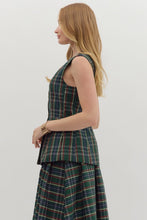 Load image into Gallery viewer, Green Plaid Vest
