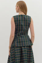 Load image into Gallery viewer, Green Plaid Vest

