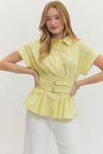 Load image into Gallery viewer, Entro Yellow Belted Top
