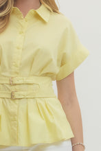 Load image into Gallery viewer, Entro Yellow Belted Top
