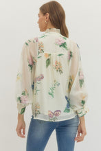 Load image into Gallery viewer, Entro Floral Cream Chiffon Top
