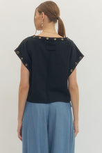 Load image into Gallery viewer, Black Studded Tee
