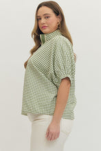 Load image into Gallery viewer, Matcha Gingham Top - Plus
