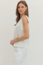 Load image into Gallery viewer, Entro Off White Button Tank

