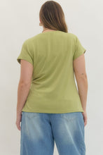 Load image into Gallery viewer, Entro Matcha Tie Front Top
