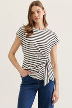 Load image into Gallery viewer, Entro B+W Stripe Side Tie Top
