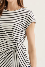 Load image into Gallery viewer, Entro B+W Stripe Side Tie Top
