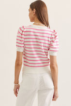 Load image into Gallery viewer, Entro Pink Stripe Anchor Top
