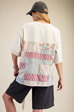 Load image into Gallery viewer, Easel Oatmeal Patchwork Tee
