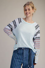 Load image into Gallery viewer, Blue Mixed Stripe Top
