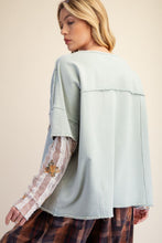 Load image into Gallery viewer, Mint Lace Sleeve Peace Top

