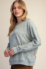 Load image into Gallery viewer, Blue Faux Cross Sitch Pullover
