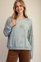 Load image into Gallery viewer, Blue Faux Cross Sitch Pullover
