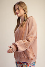 Load image into Gallery viewer, Almond Mix Waffle Pullover
