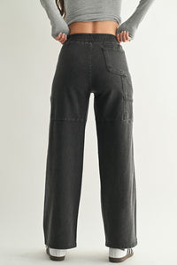 Black Knit Utility Pants