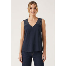 Load image into Gallery viewer, Naked Zebra Navy Twist Strap Tank
