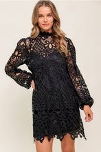 Load image into Gallery viewer, Flying Tomato Black Lace Mini Dress
