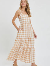Load image into Gallery viewer, Taupe Gingham Maxi
