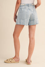 Load image into Gallery viewer, Light Blue Mixed Stripe Shorts
