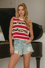 Load image into Gallery viewer, Red Leopard Sweater Vest
